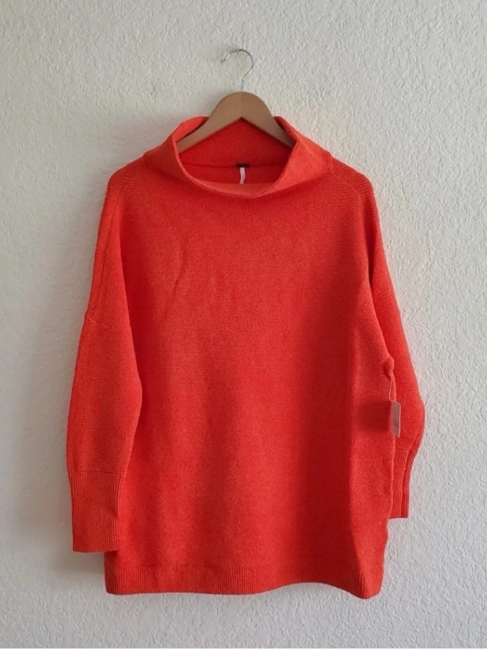 Free People Ottoman Slouchy Tunic Sweater Orange Small